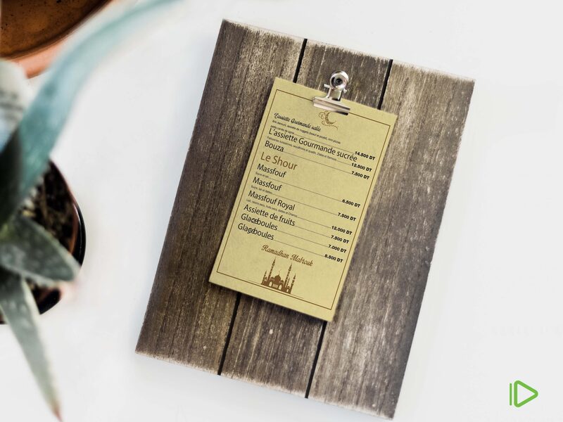 Menu restaurant MLounge